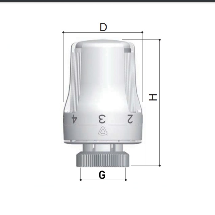 Термоголовка Roho R4010-3015 - 30х1,5 (рідинний елемент) (RO0136) Термоголовка Roho R4010-3015 - 30х1,5 (рідинний елемент) (RO0136)