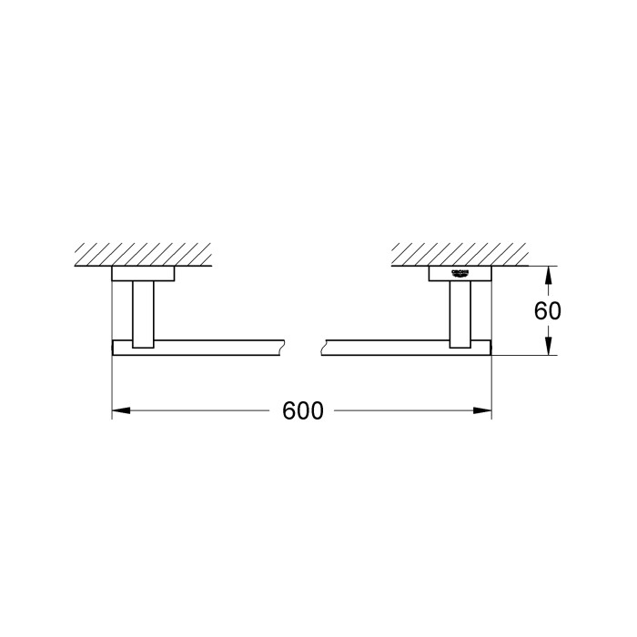 Тримач для рушників Grohe Essentials Cube New (40509001) Тримач для рушників Grohe Essentials Cube New (40509001)
