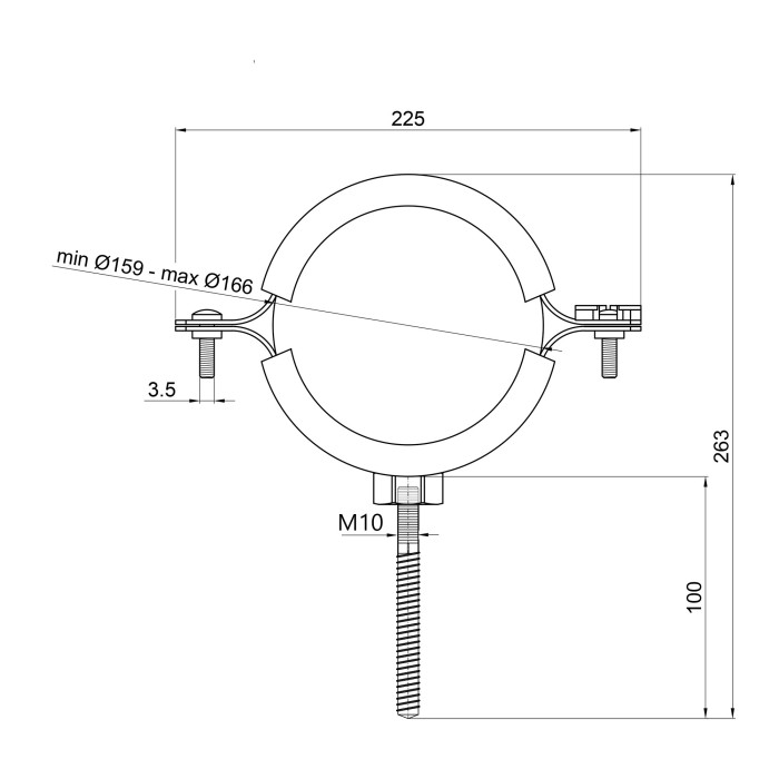 Хомут Thermo Alliance Forte 6" (D159-166 мм) SF100150 Хомут Thermo Alliance Forte 6" (D159-166 мм) SF100150