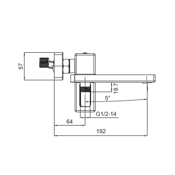 Змішувач для ванни з коротким виливом Koer KB-41009-05 (Колір чорний) (KR3503) Змішувач для ванни з коротким виливом Koer KB-41009-05 (Колір чорний) (KR3503)