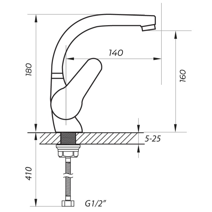 Змішувач для умивальника Zerix SOP1 146 (ZX0189) Змішувач для умивальника Zerix SOP1 146 (ZX0189)