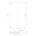 Двері в нішу Koer SR SD02-140x200-TR-01 прозоре скло Easy Clean 8мм, хром (KR5383)
