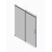 Двері в нішу Koer SR SD02-140x200-TR-01 прозоре скло Easy Clean 8мм, хром (KR5383)