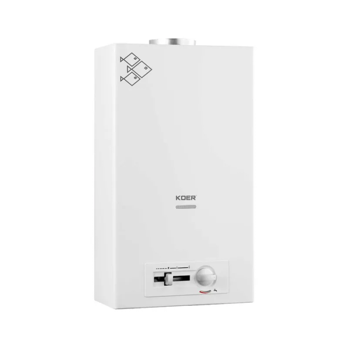 Газова колонка KOER KWH.G0410 WHITE димохідна з п'єзорозпалом 10 л/хв (колір білий) (KR5663) Газова колонка KOER KWH.G0410 WHITE димохідна з п'єзорозпалом 10 л/хв (колір білий) (KR5663)