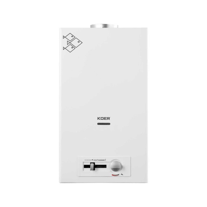 Газова колонка KOER KWH.G0410 WHITE димохідна з п'єзорозпалом 10 л/хв (колір білий) (KR5663) Газова колонка KOER KWH.G0410 WHITE димохідна з п'єзорозпалом 10 л/хв (колір білий) (KR5663)