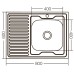 Кухонна мийка накладна ZerixZ8060R-06-160E (Satin) (ZX1617)