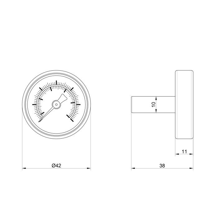 Термометр Icma 40 мм 0-120°С №206 Термометр Icma 40 мм 0-120°С №206