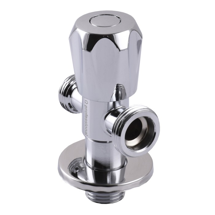 Кран вентильний кутовий Professional 1/2″X1/2″X3/4″ NV-QP555 Кран вентильний кутовий Professional 1/2″X1/2″X3/4″ NV-QP555