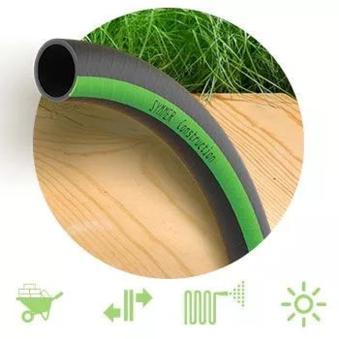 Шланг CONSTRUCTION Ø 1/2" 50м, 4х сл. (чорний із зеленою смугою) (кратно 50м) {50} Шланг CONSTRUCTION Ø 1/2" 50м, 4х сл. (чорний із зеленою смугою) (кратно 50м) {50}