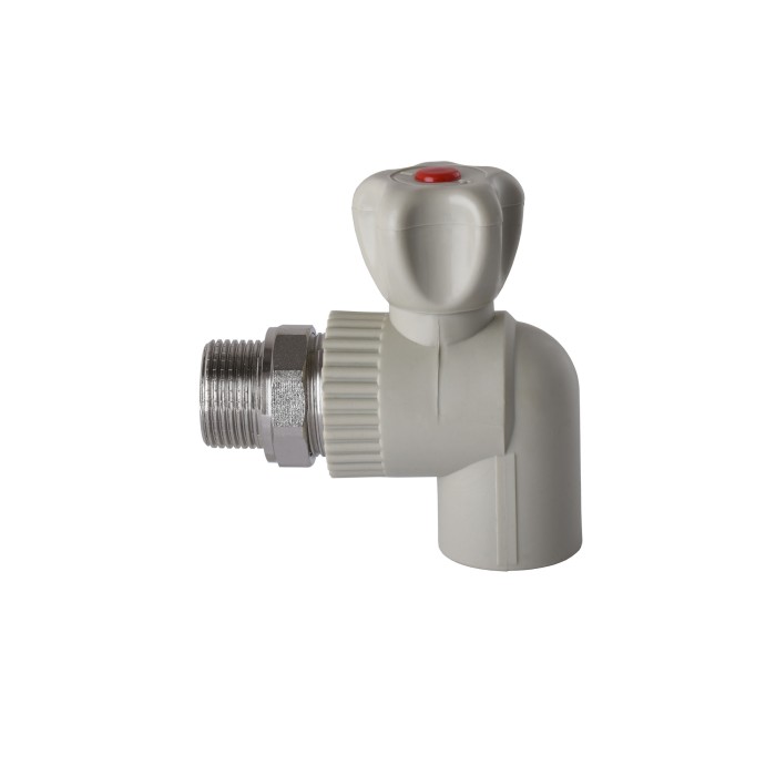 Кран радіаторний кутовий PPR ф20x1/2″ 2026 Кран радіаторний кутовий PPR ф20x1/2″ 2026