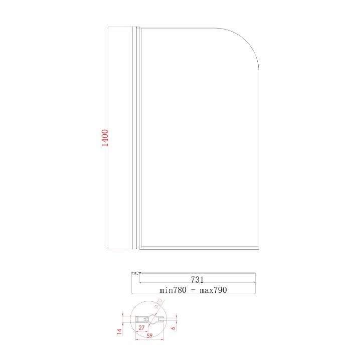 Шторки скляні на ванну Koer SR BS01-80x140-TR-01 прозоре скло 6мм, хром (KR5400) Шторки скляні на ванну Koer SR BS01-80x140-TR-01 прозоре скло 6мм, хром (KR5400)