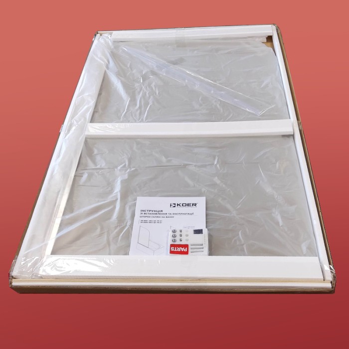 Шторки скляні на ванну Koer SR BS01-80x140-TR-01 прозоре скло 6мм, хром (KR5400) Шторки скляні на ванну Koer SR BS01-80x140-TR-01 прозоре скло 6мм, хром (KR5400)