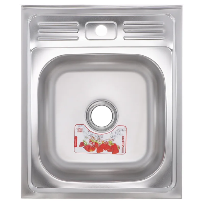 Кухонна мийка накладна Zerix Z5060-04-160E (Satin) (ZX1610) Кухонна мийка накладна Zerix Z5060-04-160E (Satin) (ZX1610)
