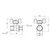 Кран кульовий Thermo Alliance Forte 1/2" ВР для газа (метелик) SF602G15
