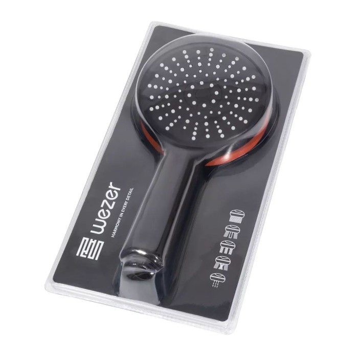 Ручний душ WEZER WKY-38 Black, 5-режимів Ручний душ WEZER WKY-38 Black, 5-режимів