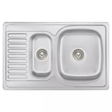 Кухонна мийка WEZER 7850(08) Satin 780x500x180 мм + сифон