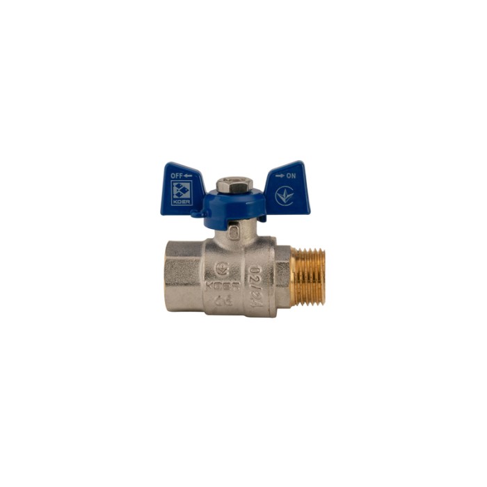 Кран кульовий Koer 1/2" ГШМ (KR.218.B) синій (KR2722) Кран кульовий Koer 1/2" ГШМ (KR.218.B) синій (KR2722)