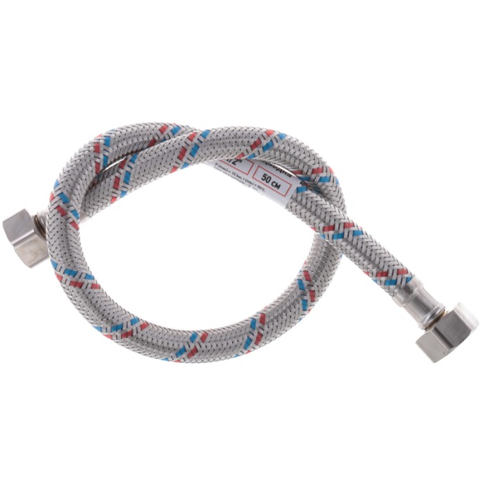 Гнучкий шланг для підключення води гайка 1/2'' - гайка 1/2'' (50 см) Zerix (ZX1551) Гнучкий шланг для підключення води гайка 1/2'' - гайка 1/2'' (50 см) Zerix (ZX1551)