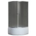 Душова кабіна з високим піддоном Mixxus PLAIN SCT01-90x90x195-GR SATIN сіре тоноване скло 4мм (MI6895)