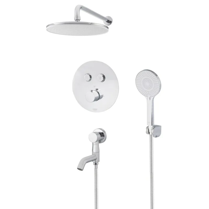 Вбудована душова система з термостатом Koer KB-67012-01 (Колір хром) (KR4728) Вбудована душова система з термостатом Koer KB-67012-01 (Колір хром) (KR4728)