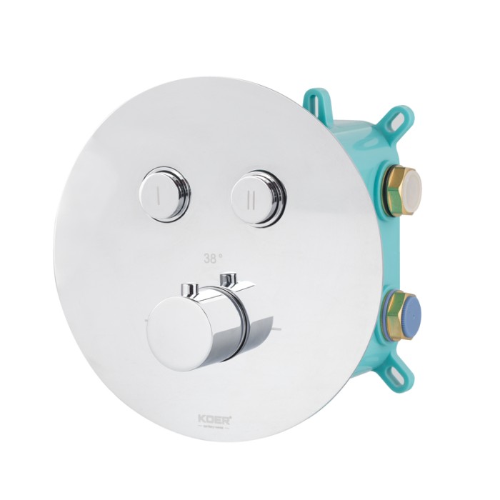 Вбудована душова система з термостатом Koer KB-67012-01 (Колір хром) (KR4728) Вбудована душова система з термостатом Koer KB-67012-01 (Колір хром) (KR4728)