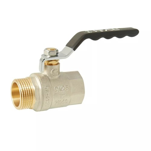 Кран кульовий ITAL PN40 1" вн.-зов., ручка, нікель