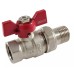 Кран кульовий з американкою V&G Optima  1"ВЗ (червоний метелик) {16}