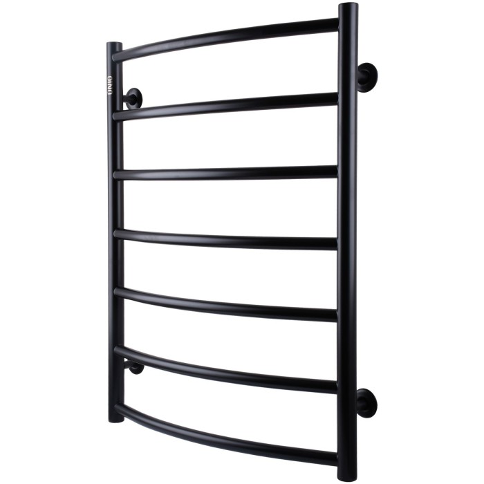 Рушникосушарка UNIO LD W 700-500-7 BLK Драбинка Дуга вода чорна Рушникосушарка UNIO LD W 700-500-7 BLK Драбинка Дуга вода чорна