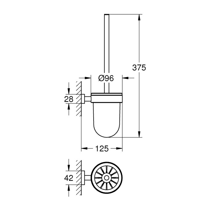 Йорж для унітазу Grohe Essentials Cube New (40513001) Йорж для унітазу Grohe Essentials Cube New (40513001)