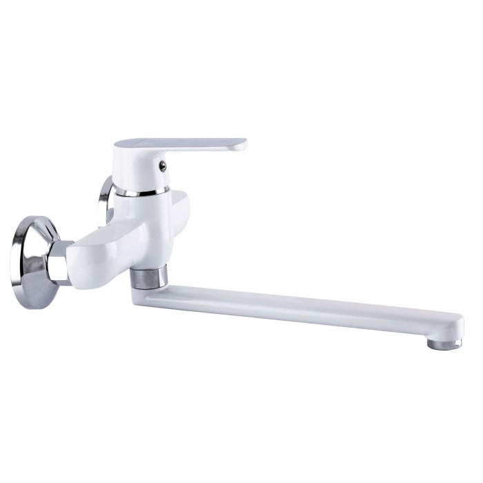 Змішувач для кухні зі стіни Globus Lux Laguna GLA-0104-7-WHITE Змішувач для кухні зі стіни Globus Lux Laguna GLA-0104-7-WHITE