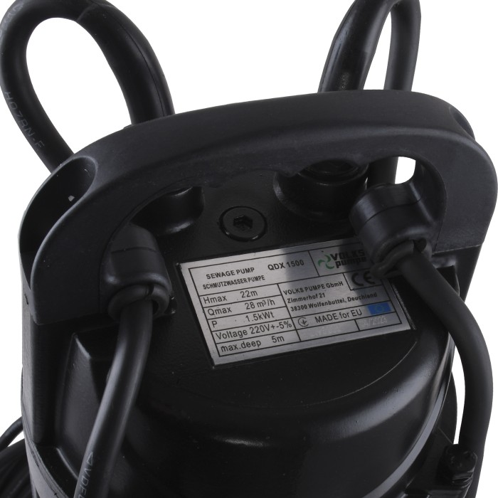 Насос дренажний VOLKS pumpe QDX1500 1,5кВт Насос дренажний VOLKS pumpe QDX1500 1,5кВт