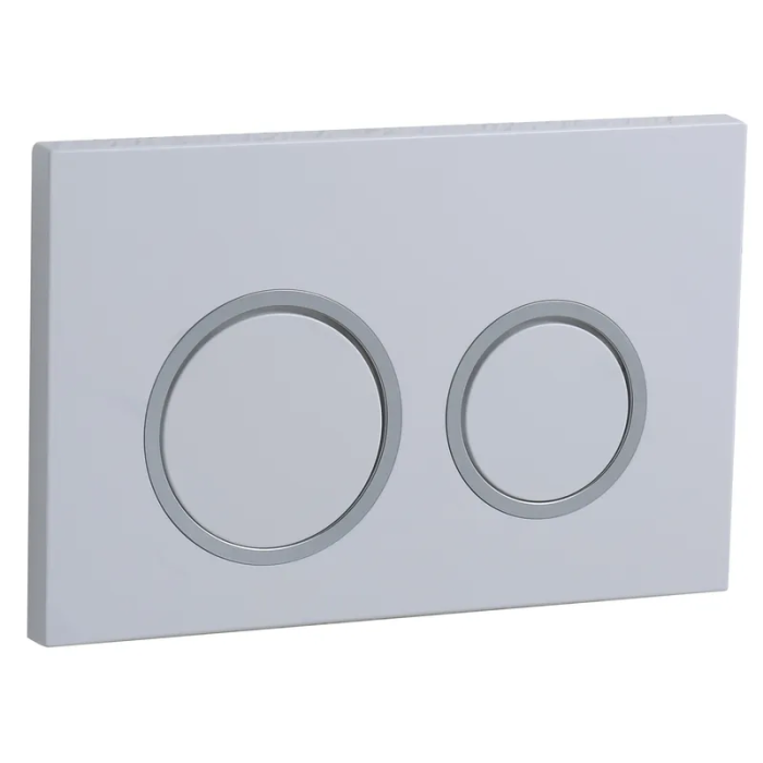 Панель змиву Koer KT-0605-03 220x140x12mm пластикова, кнопка кругла (колір білий) (KR5316) Панель змиву Koer KT-0605-03 220x140x12mm пластикова, кнопка кругла (колір білий) (KR5316)