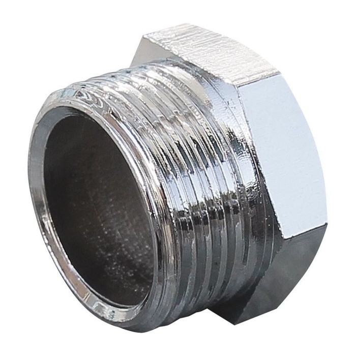 Заглушка з зовнішньою різьбою SOLOMON 3/4″ хром 4001 Заглушка з зовнішньою різьбою SOLOMON 3/4″ хром 4001