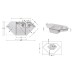 Кухонна мийка з додатковою чашею Lidz 1000x500/225 GRA-09 (LIDZGRA091000500225)