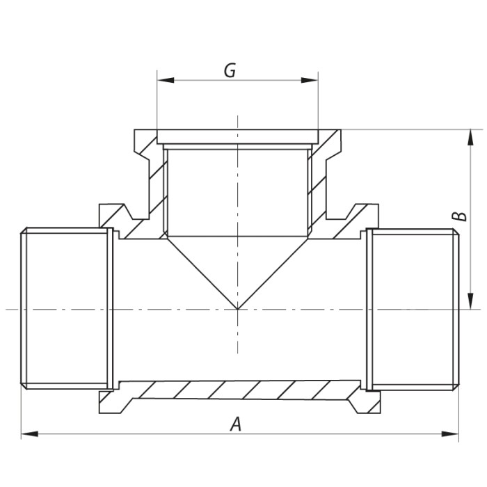 Трійник 1/2" НВН Koer KF.T06MFM (KF0070) Трійник 1/2" НВН Koer KF.T06MFM (KF0070)