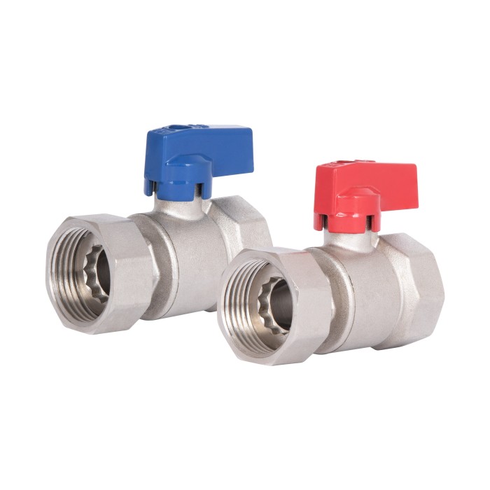 Комплект кранів кульових Thermo Alliance Standart 1"ВВ прямий з накидною гайкою TAS262RBW25 Комплект кранів кульових Thermo Alliance Standart 1"ВВ прямий з накидною гайкою TAS262RBW25