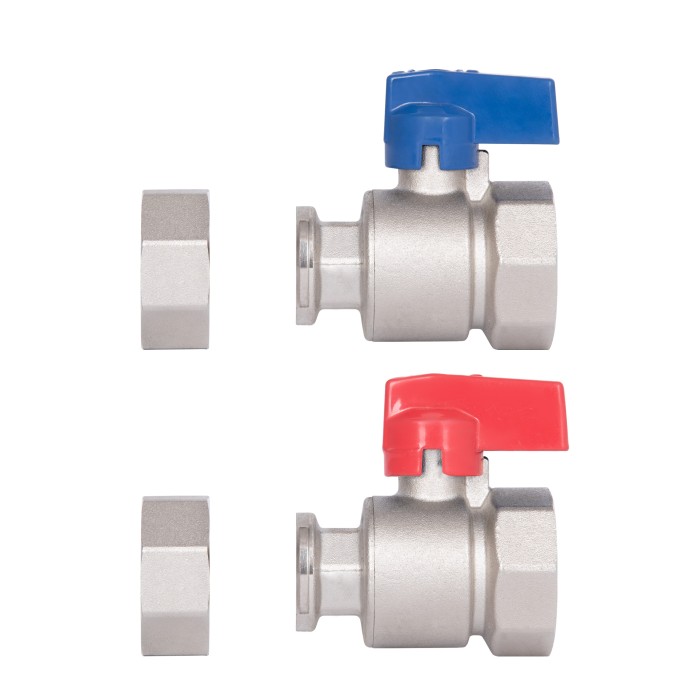 Комплект кранів кульових Thermo Alliance Standart 1"ВВ прямий з накидною гайкою TAS262RBW25 Комплект кранів кульових Thermo Alliance Standart 1"ВВ прямий з накидною гайкою TAS262RBW25