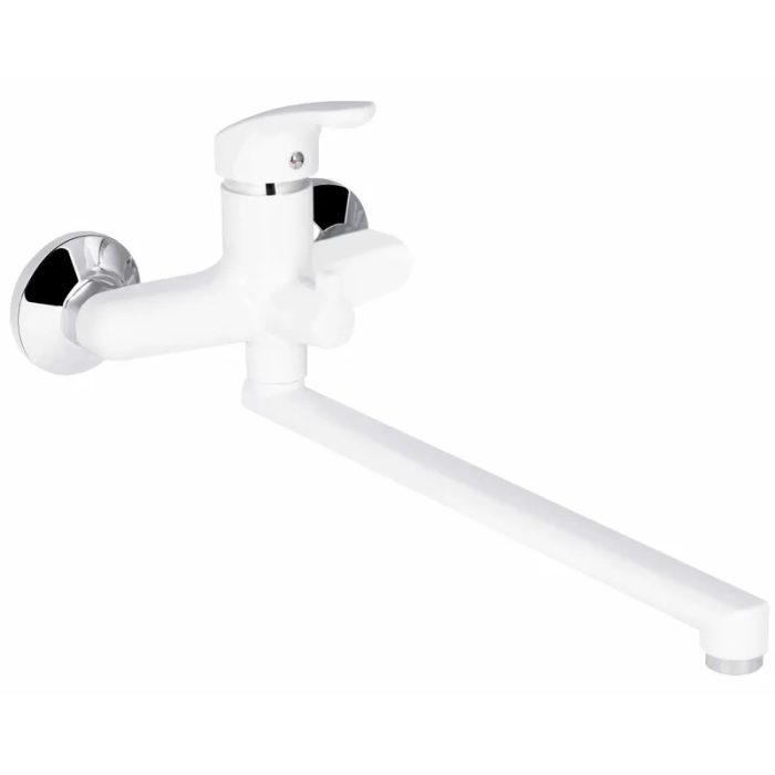 Змішувач для ванни Plamix Afina-006 EURO White (без шланга та лійки) (PM0687) Змішувач для ванни Plamix Afina-006 EURO White (без шланга та лійки) (PM0687)