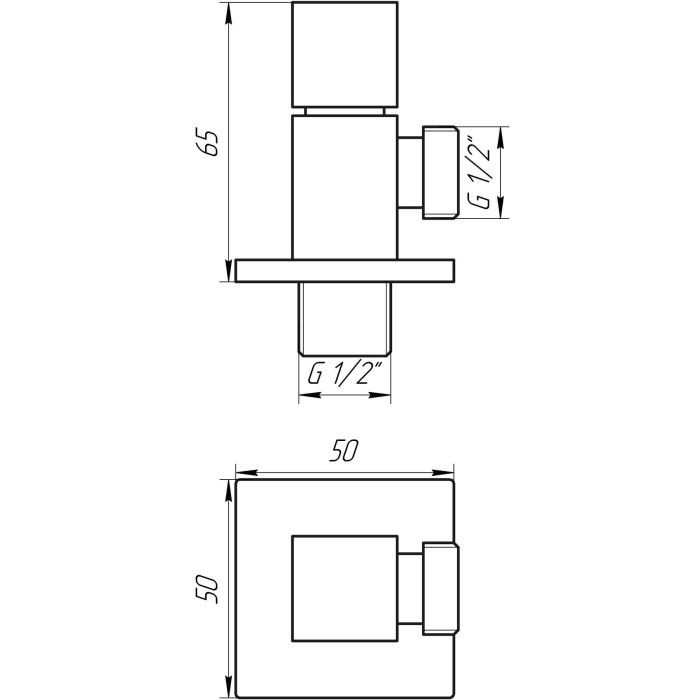 Кран напівобертовий кутовий SOLOMON 1/2″х1/2″ CUBE 7078 ( 2 шт.) Кран напівобертовий кутовий SOLOMON 1/2″х1/2″ CUBE 7078 ( 2 шт.)