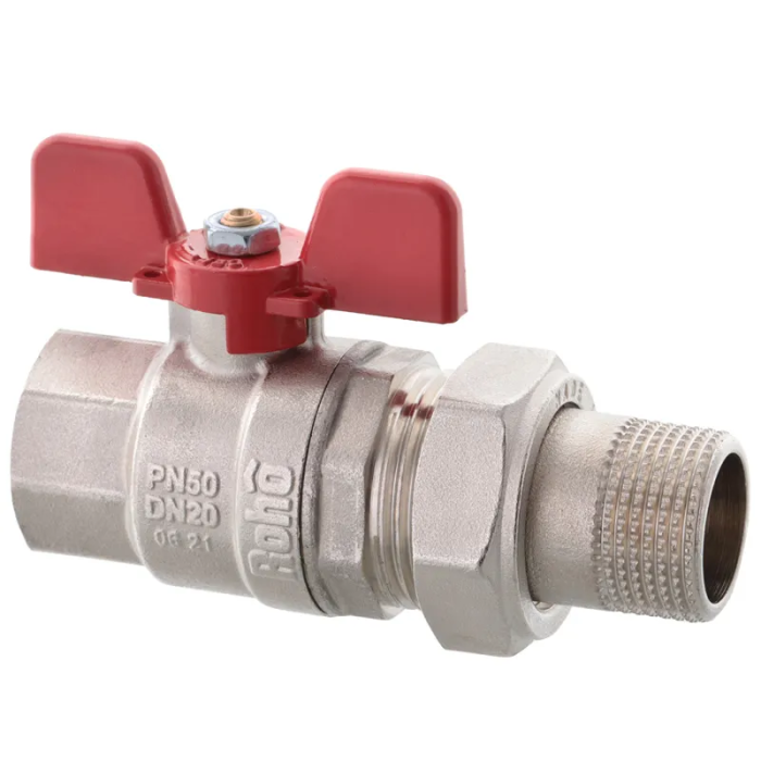 Кран із американкою прямий Roho R105-050 - 1/2" (RO0086) Кран із американкою прямий Roho R105-050 - 1/2" (RO0086)