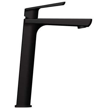 Змішувач для умивальника TOPAZ LEXI TL 21203-H57-BL високий,Чорний мат.,шланги TAQ-M1055,D25