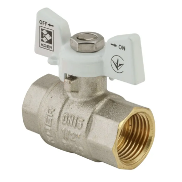 Кран кульовий KOER 1/2" ГГМ (KR.217.W) білий (KR0177)