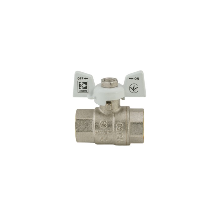 Кран кульовий KOER 1/2" ГГМ (KR.217.W) білий (KR0177) Кран кульовий KOER 1/2" ГГМ (KR.217.W) білий (KR0177)