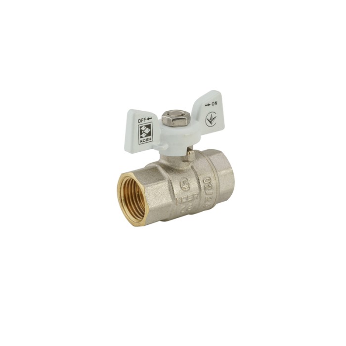 Кран кульовий KOER 1/2" ГГМ (KR.217.W) білий (KR0177) Кран кульовий KOER 1/2" ГГМ (KR.217.W) білий (KR0177)