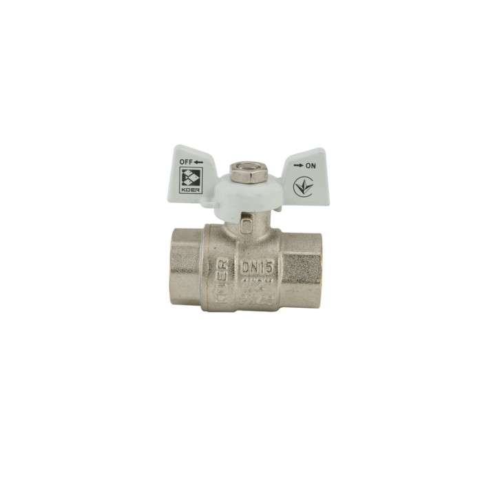 Кран кульовий KOER 1/2" ГГМ (KR.217.W) білий (KR0177) Кран кульовий KOER 1/2" ГГМ (KR.217.W) білий (KR0177)