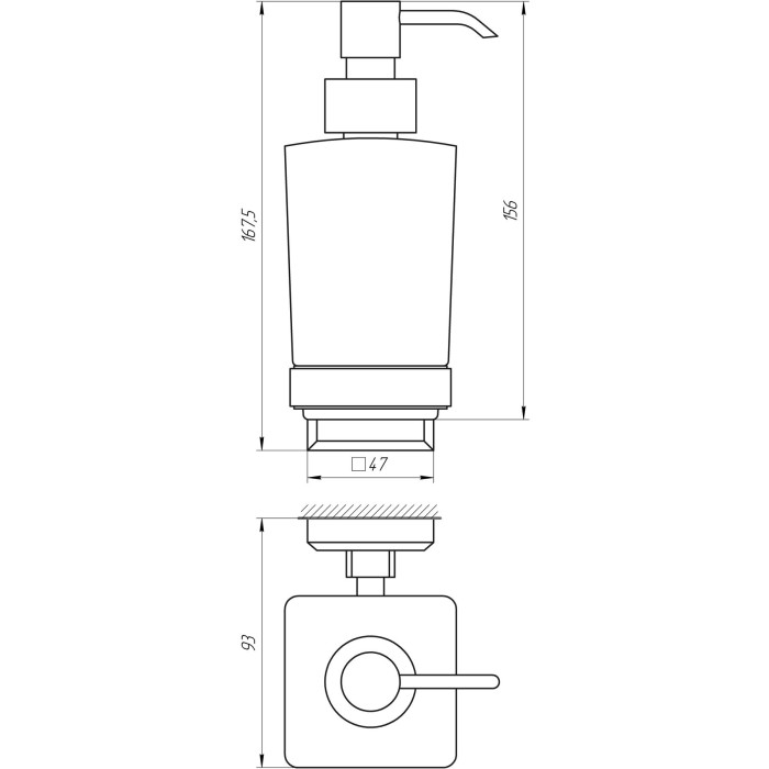 Дозатор рідкого мила TOPAZ TKB 9933A-BL чорний Дозатор рідкого мила TOPAZ TKB 9933A-BL чорний