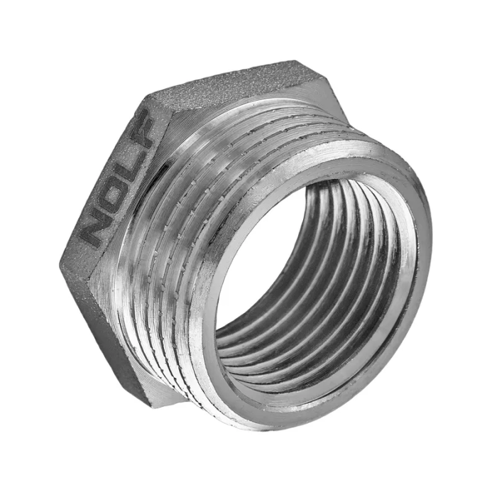 Футорка Nolf NFC.F0610-N-1"Mx1/2"F нікельована (NF3124) Футорка Nolf NFC.F0610-N-1"Mx1/2"F нікельована (NF3124)