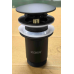 Донний клапан для раковини Koer PW-08-05 1 1/4''  без переливу автоматичний СLICK-СLACK (Колір чорн) (KR5789)