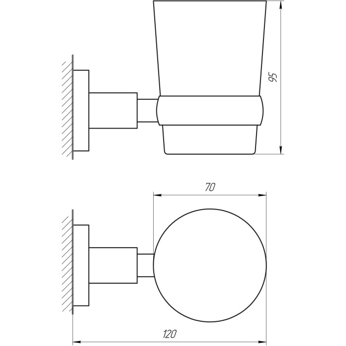 Стакан одинарний Perfect Sanitary Appliances SP 8121 Стакан одинарний Perfect Sanitary Appliances SP 8121