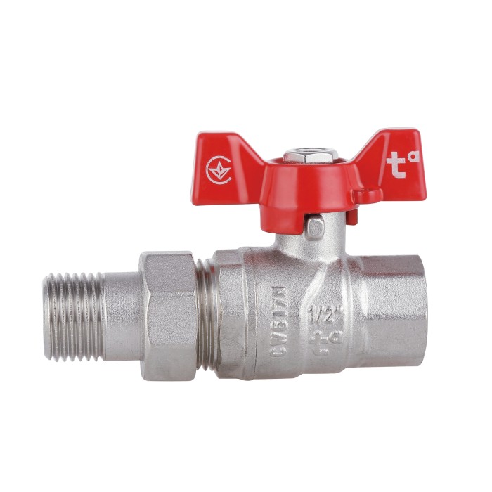 Кран кульовий "Американка" Thermo Alliance Forte 1/2" прямий SF220W15 Кран кульовий "Американка" Thermo Alliance Forte 1/2" прямий SF220W15